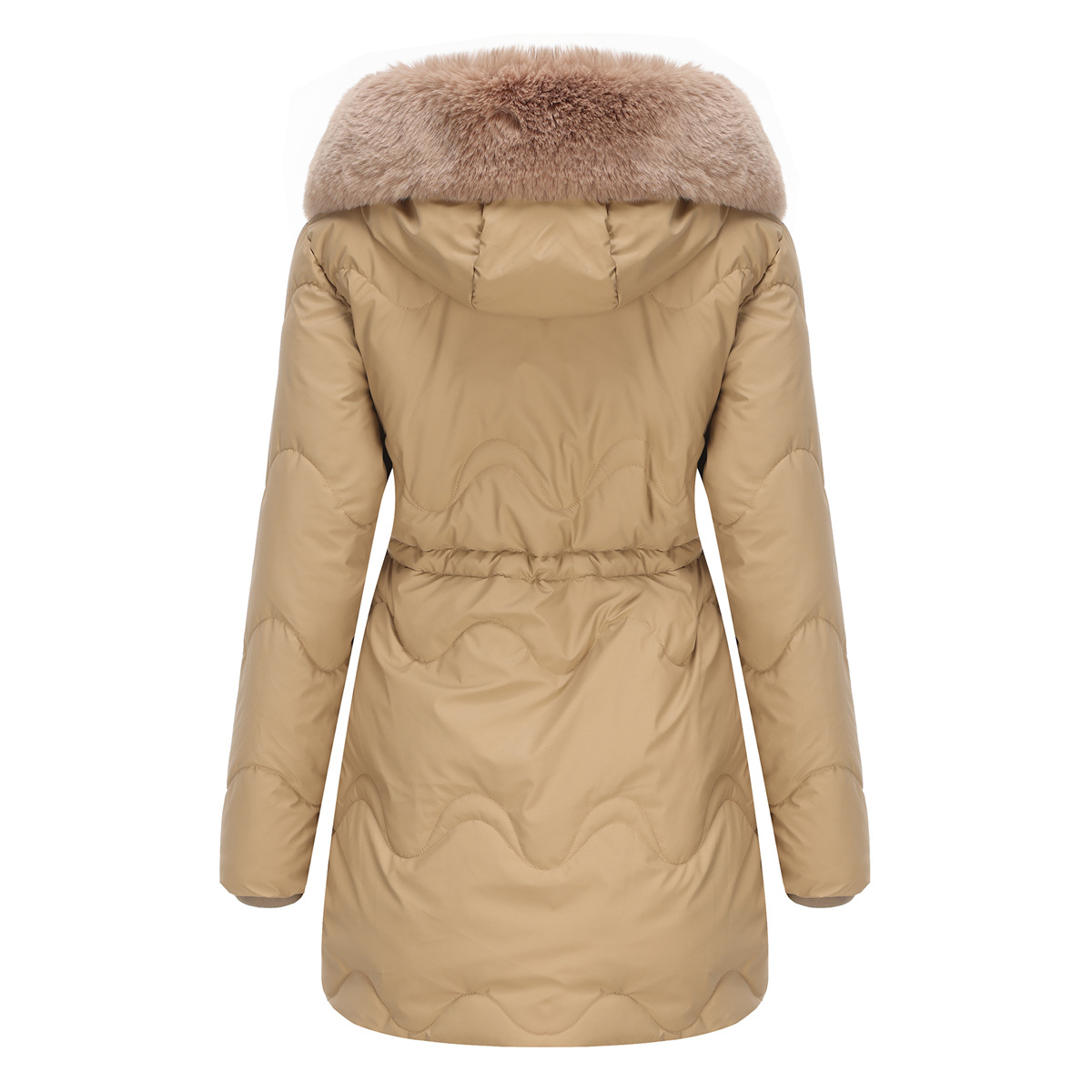 Damenbekleidung Neue Damen-Baumwollkleidung Abnehmbare Mütze Wolle Herbst und Winter Warme Parkajacke Abnehmbare Kapuze Mittellange Jacke für Damen_voghion.com