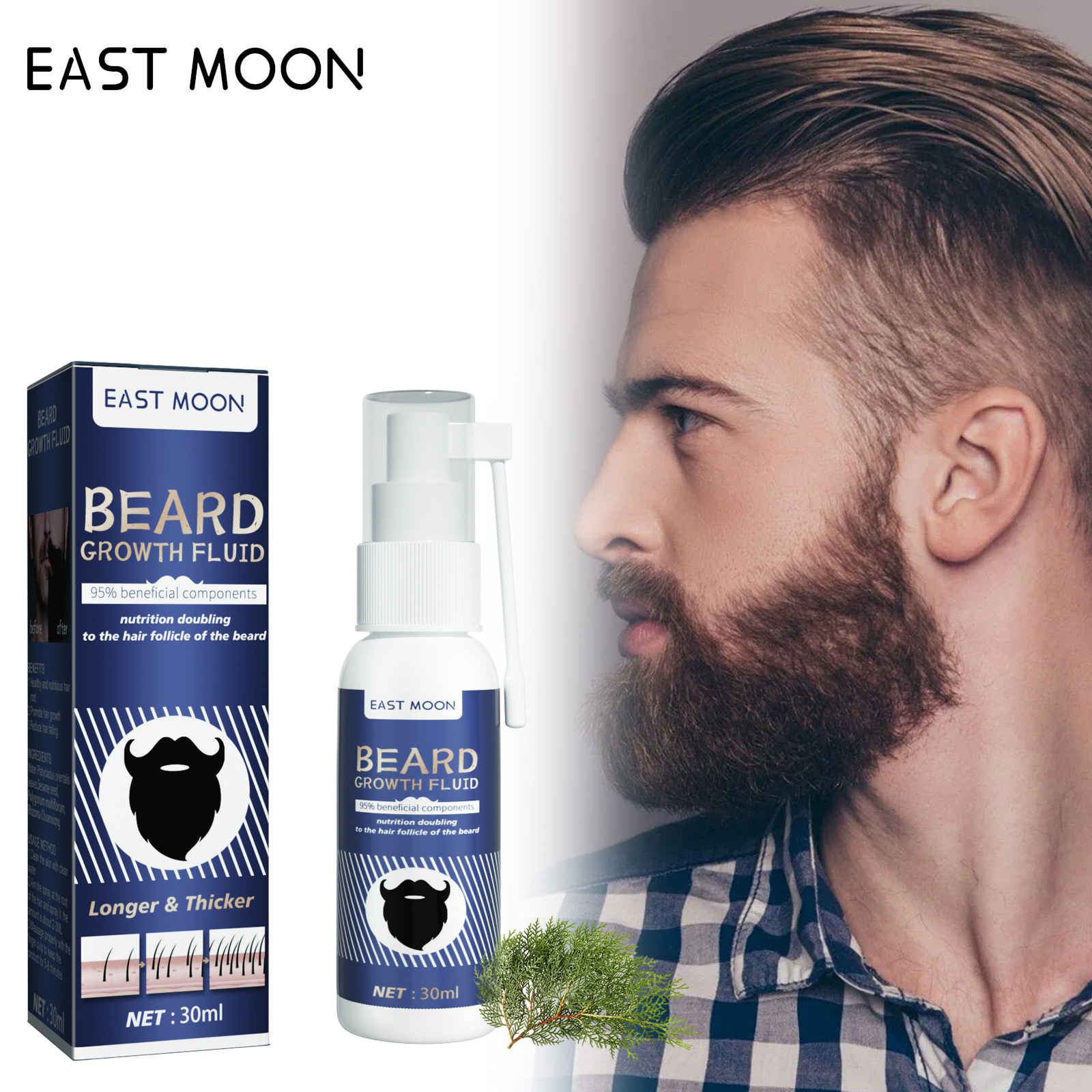 Sérum de croissance de barbe riche en ingrédients naturels pour hommes | Favorise une croissance de barbe plus épaisse et plus complète_voghion.com