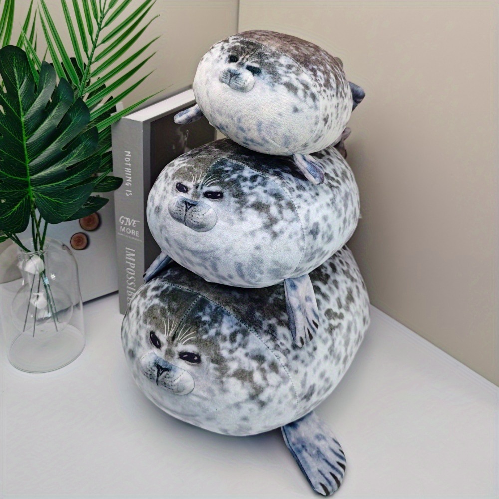 Factory wholesale Japan Osaka seal pillow soft spotted seal with pup plush doll toy in stock