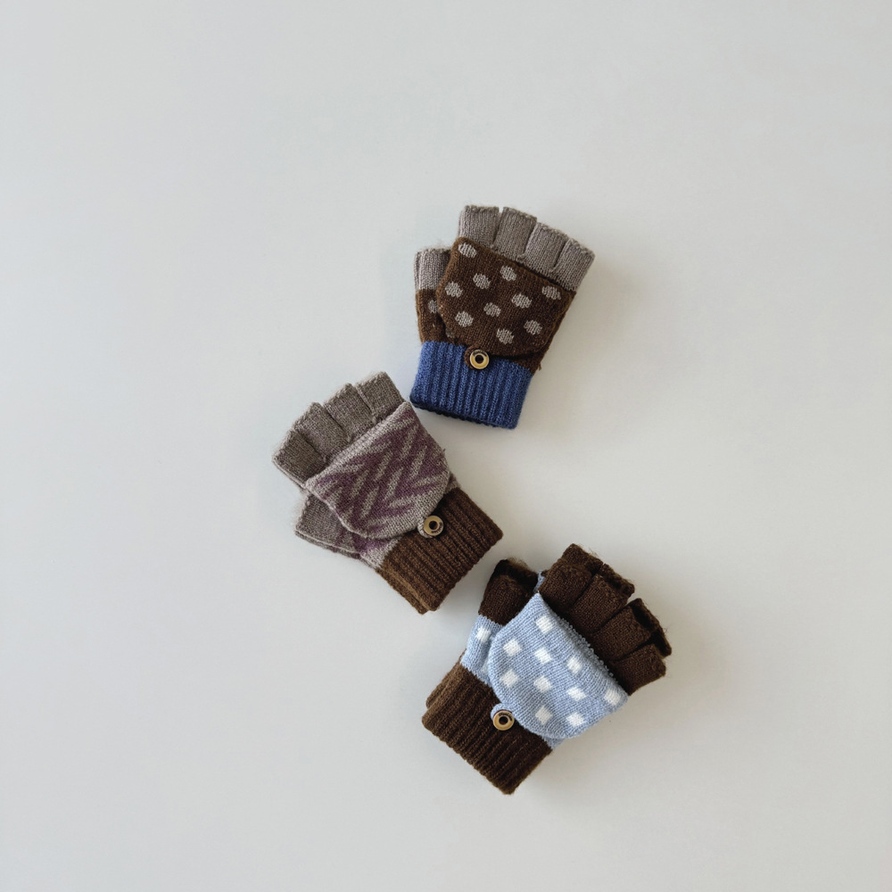 Kinder Fäustlinge Mit Klappe Warme Handschuhe Für Die Schule_voghion.com