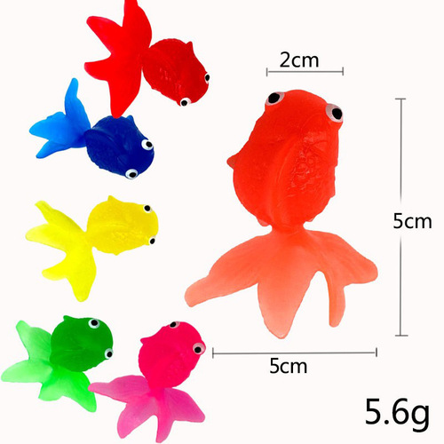 Direct sale simulation goldfish factory new soft rubber TPR fishing cross-border floating fish-catching fishing toy wholesale