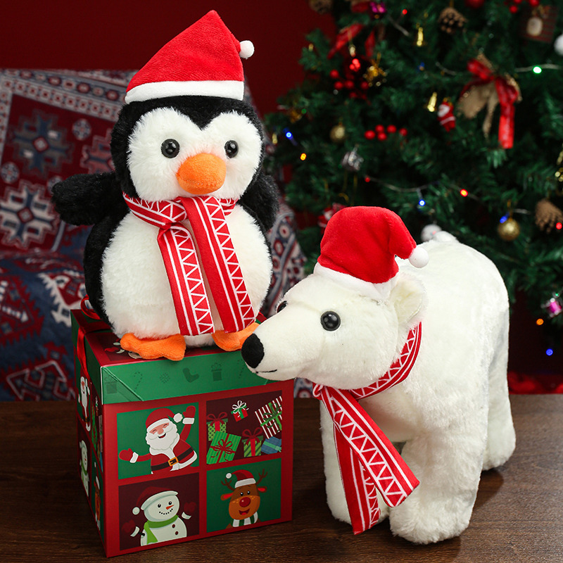 Bebés de Navidad pingüino muñeca juguete de peluche pingüino grande almohada suave regalo de cumpleaños de Navidad
