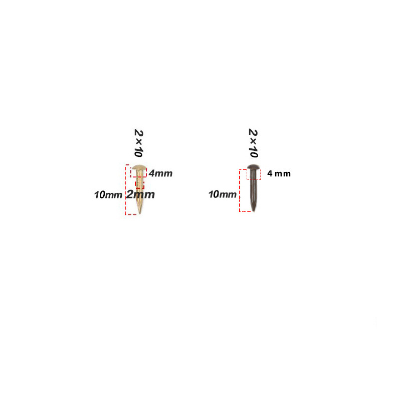 延長広告m 6ねじストレートボルト丸頭金色小釘レトロ家具金物装飾黄銅釘|undefined