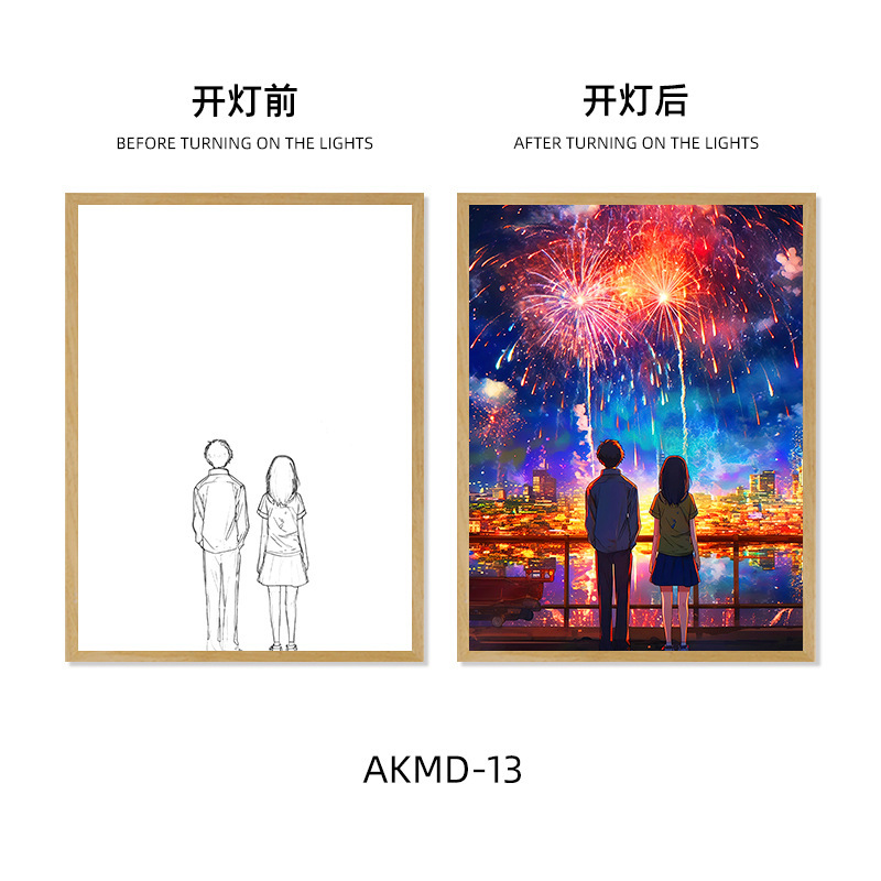 国境を越えた万家の明かりシリーズの明かり画振音ネット赤装飾画小夜灯創意フォトフレーム|undefined