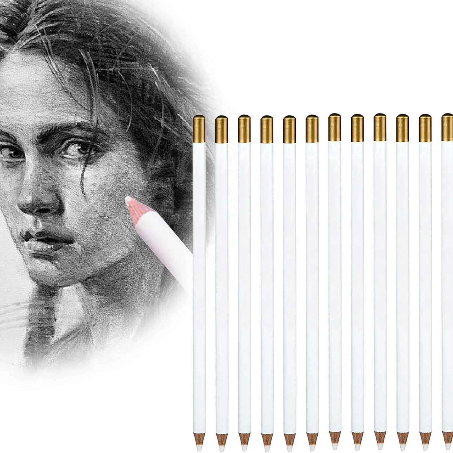 Ручка-ластик-хайлайтер для осветления, заостренная ручка-ластик для студентов-художников, ручка для рисования эскизов, ластик для изображений, материалы для рисования.