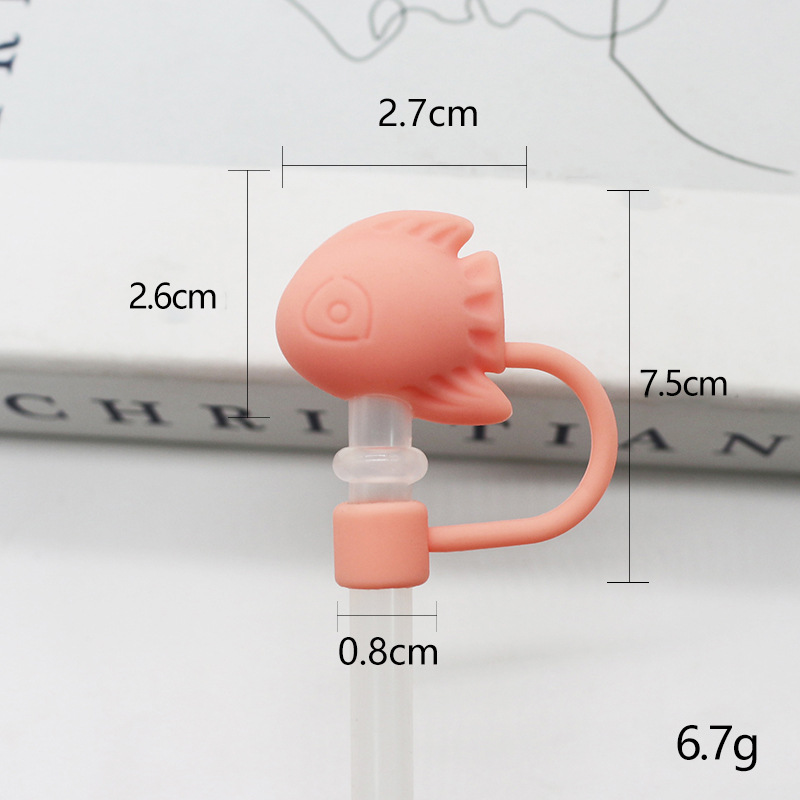 Silicona naranja claro pescado gordo 8mm