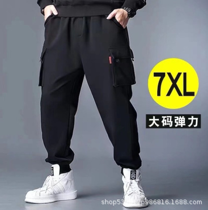 Thin Multi-Pocket Cargo Pants, Plus Size, Cross-Border Men's Jogger Loose Fit, Men's Durable Work Pants for Summer Thin Multi-Pocket Cargo Pants, Plus Size, Cross-Border Men's Jogger Loose Fit, Men's Durable Work Pants for Summer