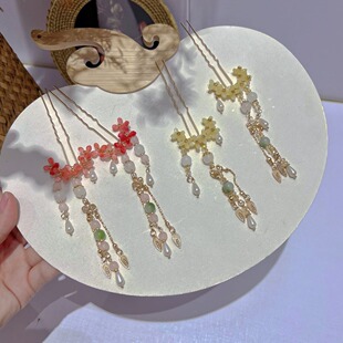 Hanfu headdress sweet embellishment tassel hair pin antique super fairy hairpin step swing accessories ancient costume hair accessories hairpin national style