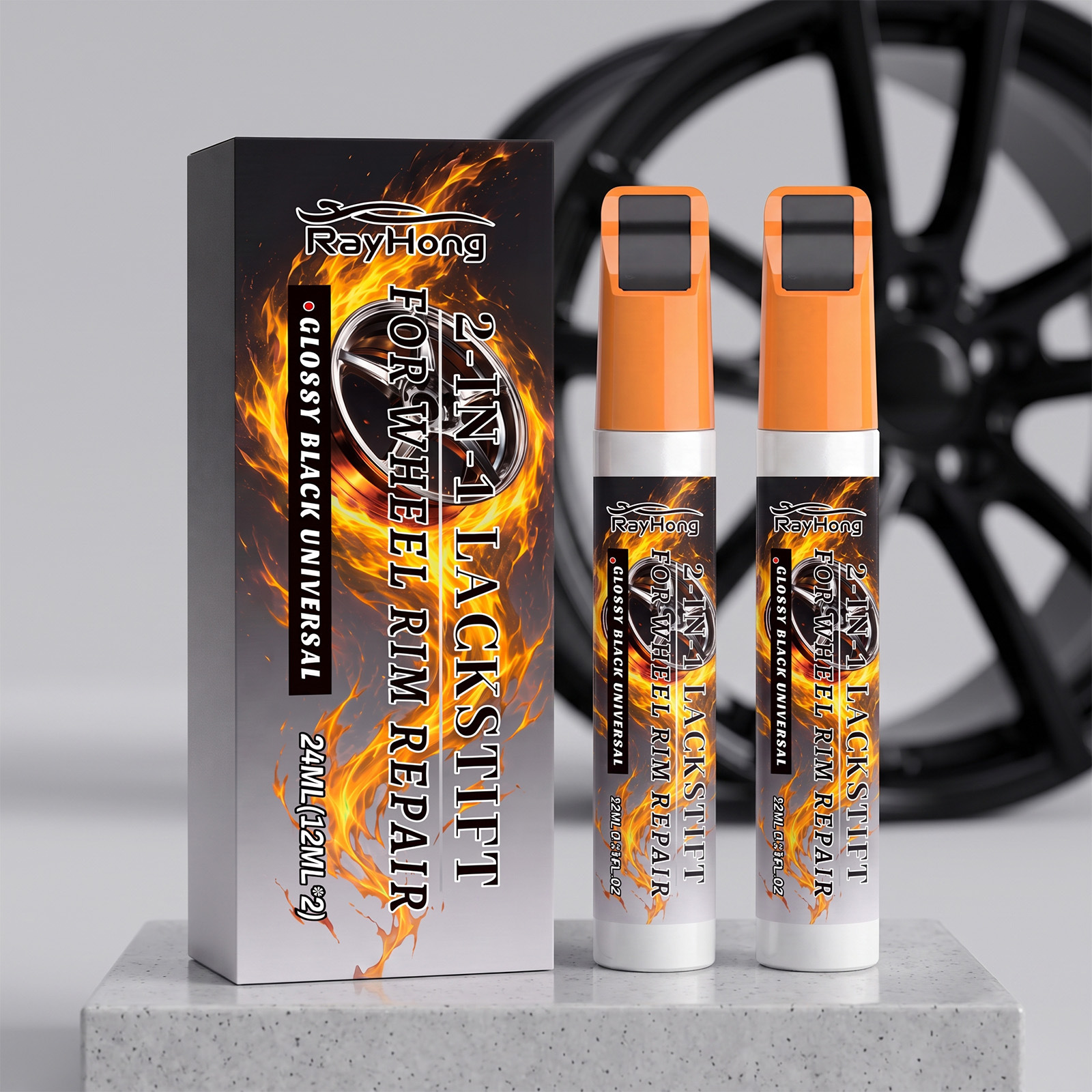 Rayhong Wheel Scratch Care Pen, Cleaning, Decontamination, Brightening, Scratch Covering, Anti-Oxidation, Car Beauty Care