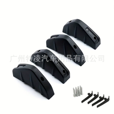 4-Piece Universal Abs Car Modified Rear Bumper Diffuser Spoiler Rear Bumper Lip Diffuser Anti-Scratch and Collision Protection (Spoiler) - black