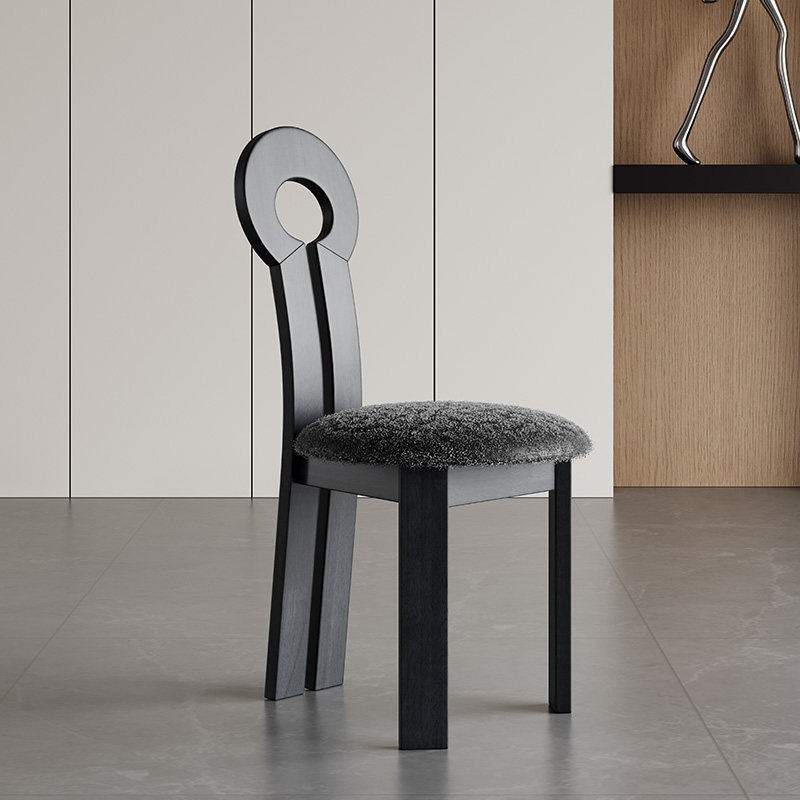 【분해 배송, 뛰어난 가성비】 키체어 블랙 프레임 + 블랙 양털 방석