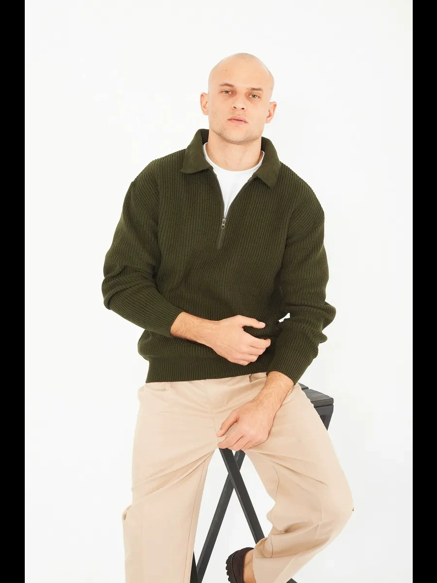 Мужской свитер с половинной молнией (Zip Sweater)