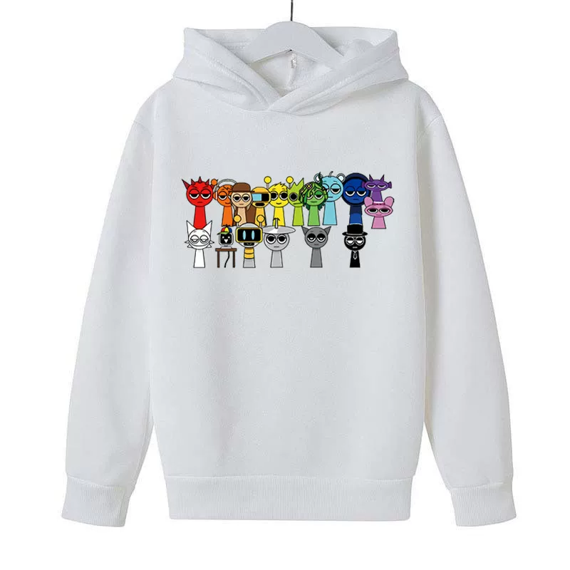 Детская толстовка новый стиль Sprunki rhythm box game peripheral clothes круглый ворот, хлопок и бархат top детская одежда