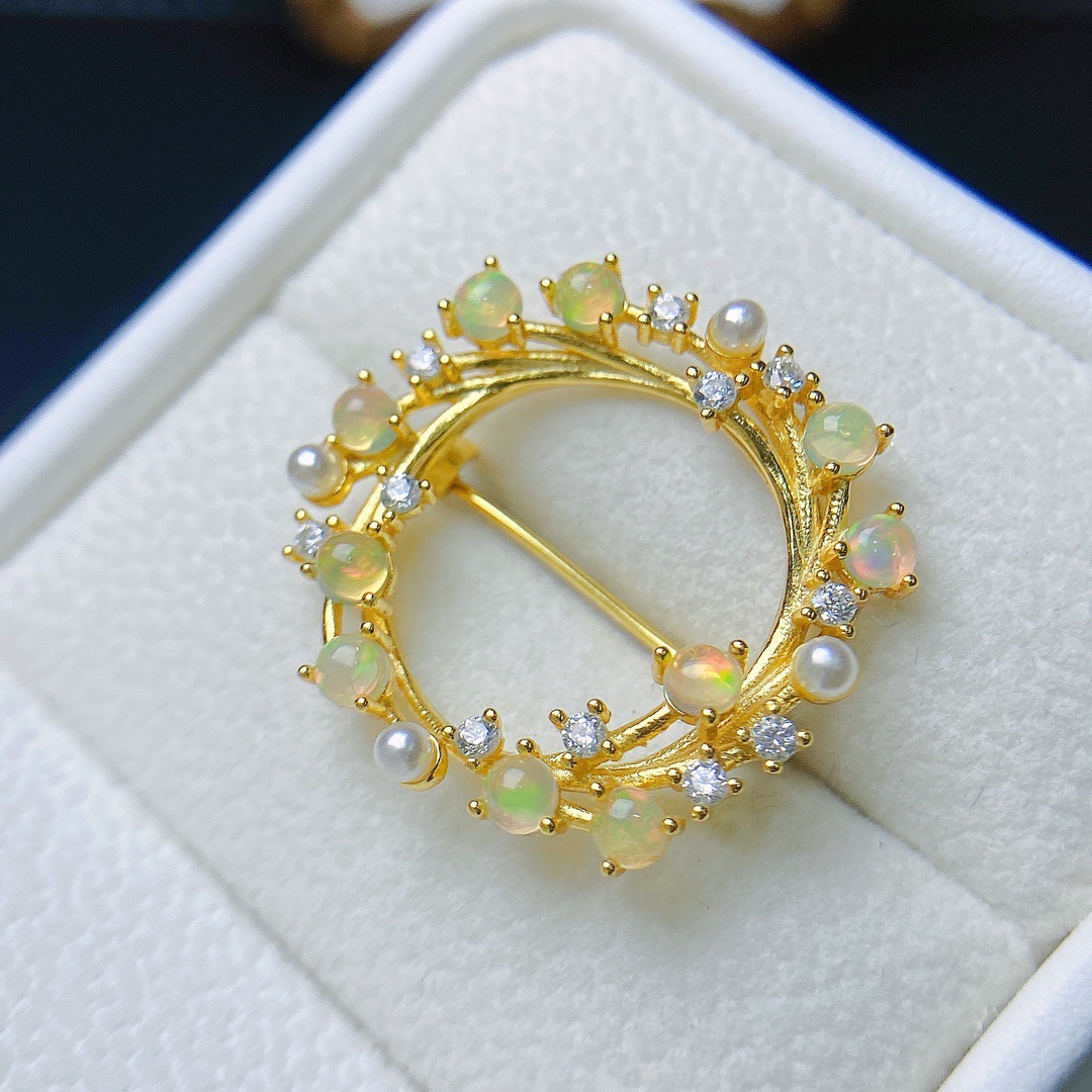 골드 화이트 오팔