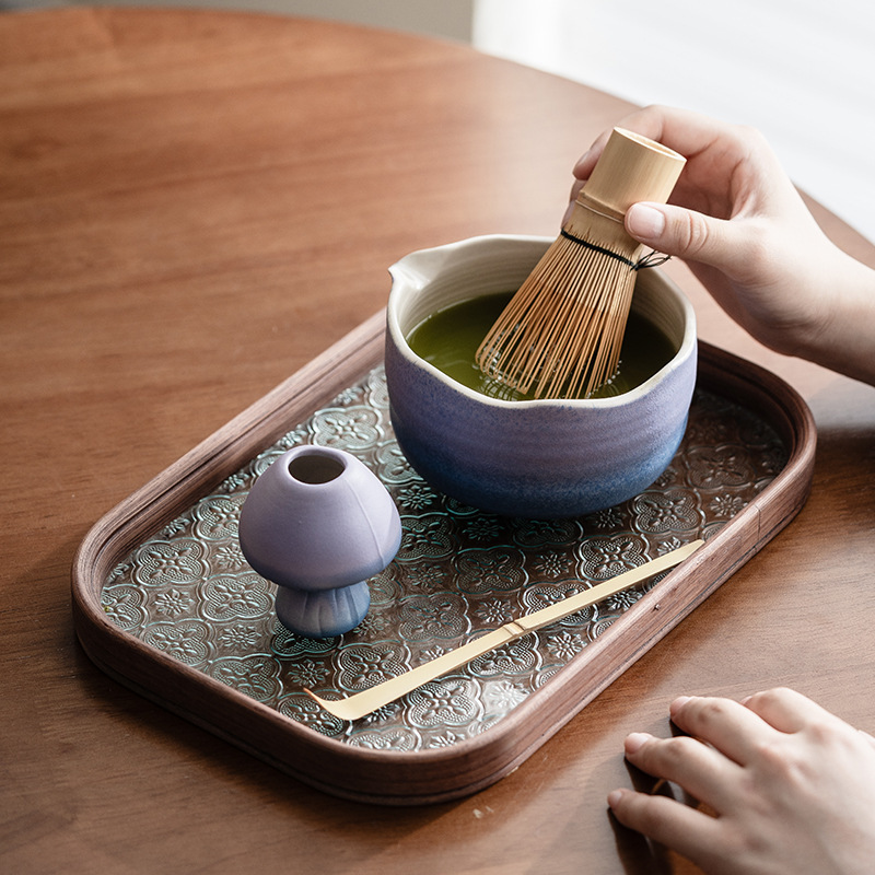 日式窑变抹茶碗打抹茶宋代点茶工具礼盒茶碗搅拌器抹茶刷茶筅套装|undefined