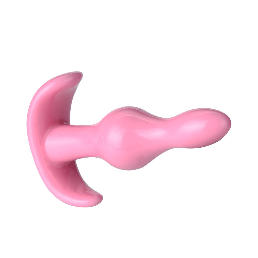 Mini TPE Anal Plug Set with Beaded Design, Pink and Black Options — detail image 4