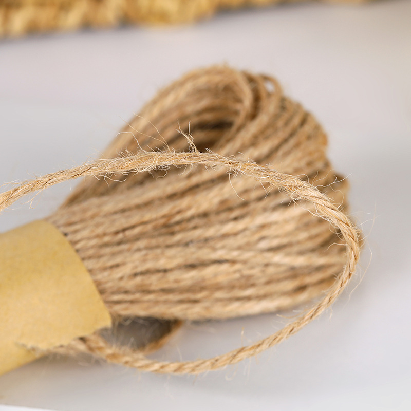 Cuerda de cáñamo natural de tres hebras gruesa y delgada cuerda de cáñamo vintage decoración de jardinería cuerda de vestir cuerda trenzada DIY cuerda de la etiqueta suministro directo