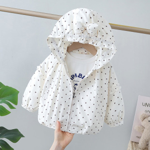 Girl's Coat Spring and Autumn 2025 New Western Style Baby Girl's Spring Clothes Hooded Coat Children's Spring Jacket for Children
