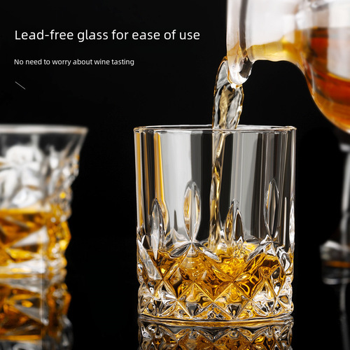 Bar KTV Beer Mug Octagonal Cup Thick Whiskey Glass Home Creative Crystal Liquor Cup Spirits Cup