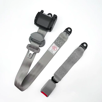 Car seat belt — Locking Safety Belt 3C - gray-d9k335cm-webbing-base-conventional-packaging-base-and-retractor-packed-separately