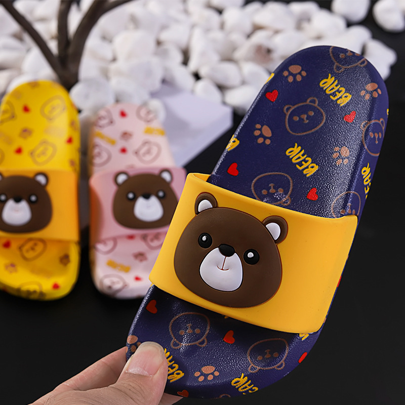 Cute bear children's slippers wholesale...