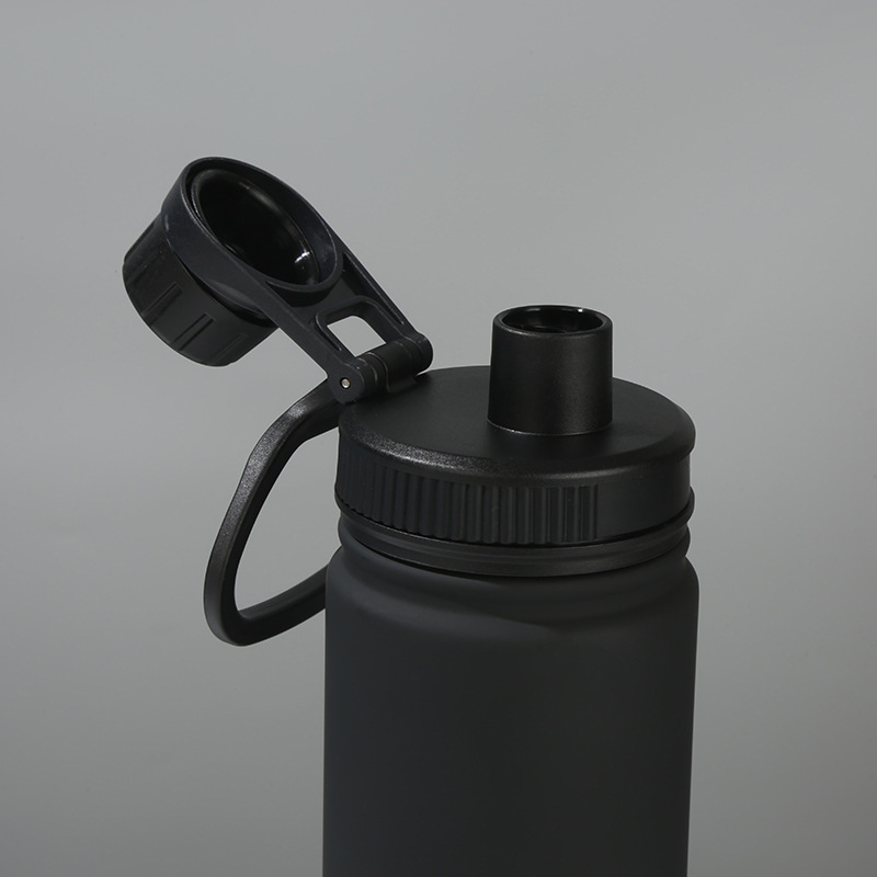 Ventas transfronterizas calientes espaciales 304 tazas de acero inoxidable tazas de agua deportivas portátiles al aire libre con anillo de hebilla kettle deportivo