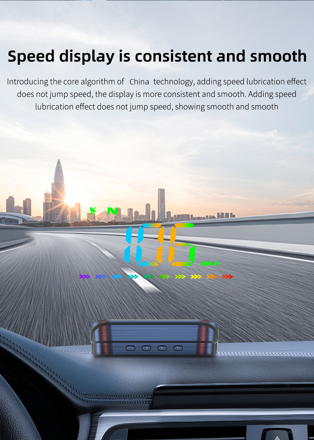 Car HUD Head-Up Display Beidou GPS Multifunctional Reflective Display Device M23 Car Head-Up Display