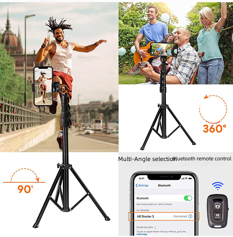Mobile phone tripod selfie stick live folding photography 1.6 meters bracket sports SLR camera tripod