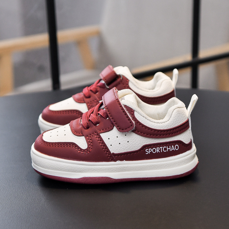 Zapatos de skate para niños, zapatos de bebés de suela suave, zapatos para bebés de otoño 2026, zapatos de altura baja para niñas, zapatos blancos coreanos para niños