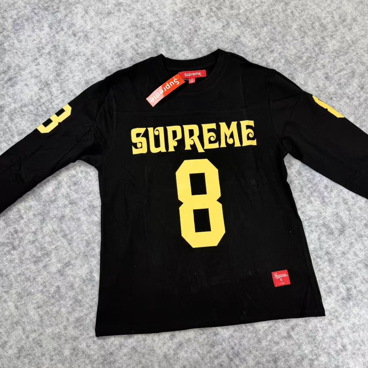 Supreme Long Sleeve Football Jersey Black
