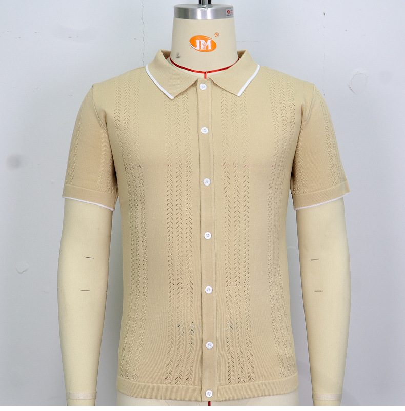 245g Weight Short Sleeve Sleeve Length Tencel Fabric Type Regular Top Length Casual Occasion Turndown Neckline Regular Fit Fit Type Solid Color Pattern Summer Season Men's Gender Simple Style Style Men's Solid Color Simple Style Turndown Short Sleeve Regular Fit Men's T-shirt 19