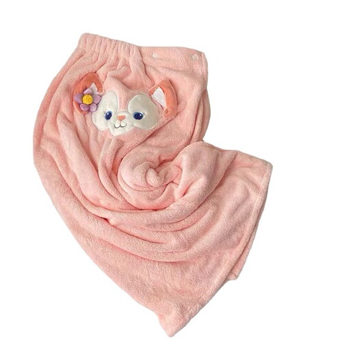 Custom-Made Souvenir Embroidered Bath Towel Set: Cute Cartoon Design, Highly Absorbent, Thickened Coral Fleece, Lina Bell Towel
