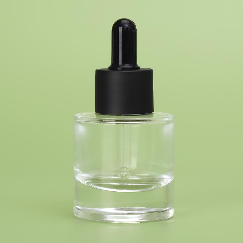 Nuevo Xumin conjunto de vidrio cosmético botella de crema de fondo grueso transparente botella 100mL botella de spray de cubierta negra botella de loción