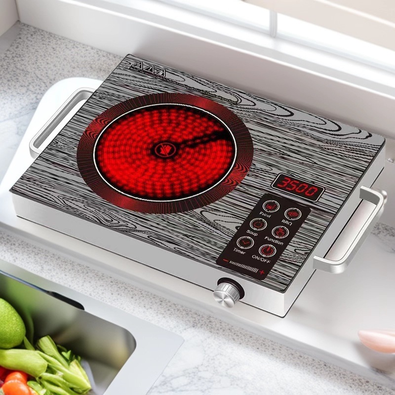 Commercial Cross-Border Electric Ceramic Stove 3500 High-Power Multi-Function European Standard 220V Electric Heating Light Wave Stove Induction Cooker Electric Manufacturer