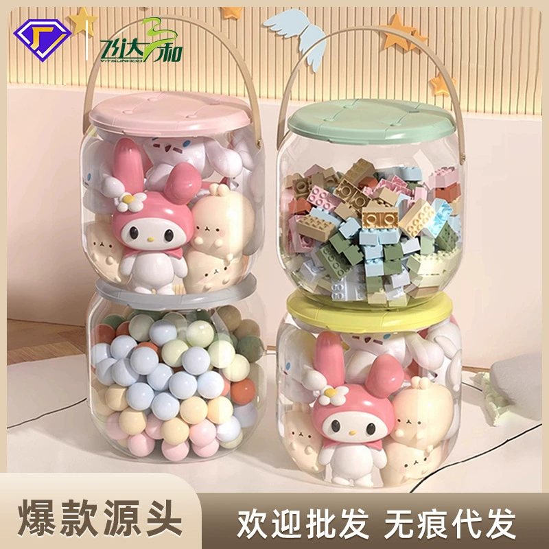 Бытовой прозрачный табурет для хранения, модная кукла, игрушка, табурет для хранения разных вещей, красочный табурет для смены обуви в гостиной с крышкой, ящик для хранения