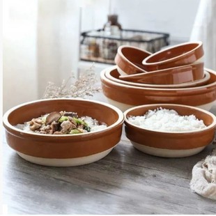 Traditional Household Clay Steaming Bowl for Rice, Ceramic Steaming Dish, Steaming Egg Bowl, Purple Clay Bowl, Instant Noodle Earthenware Bowl