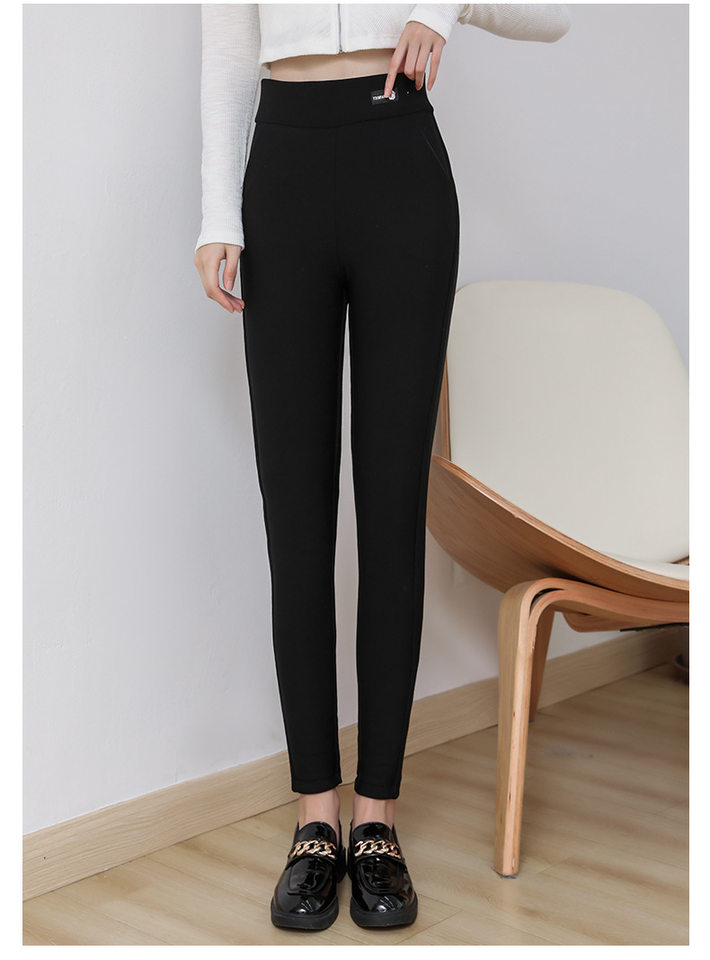 Quần legging nữ lụa tơ tằm lót nhung siêu dày cạp cao giữ ấm mùa thu đông — Quần lụa siêu dày [bên trong màu tím], Quần lụa siêu dày [lót cừu], Quần lụa dày với miếng đệm eo và miếng đệm đầu gối [Kung Fu Sheep Inner], Quần lụa dày có miếng đệm thắt lưng và miếng đệm đầu gối [lót cừu] chi tiết 24