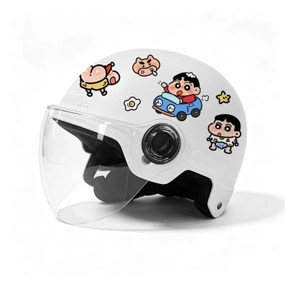 Motosiklet kaskı (dəbilqə) — national standard cute cartoon motorcycle