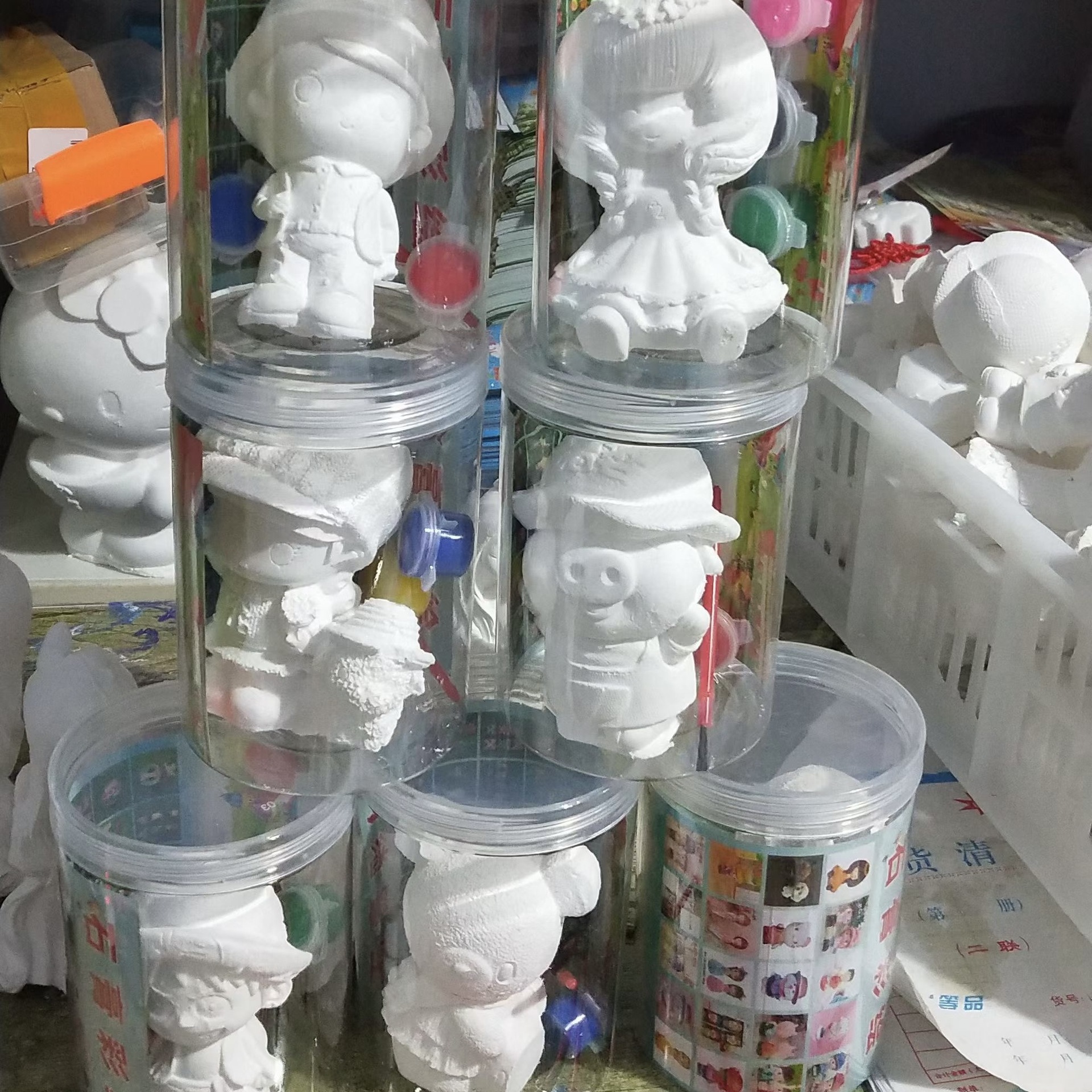 背包熊石膏娃娃儿童DIY涂色香薰石膏娃娃3D立体涂鸦白胚厂家直销-阿里巴巴