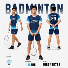 25年新款夏季男羽毛球服套装速干个性定制logo数码热升华定制
