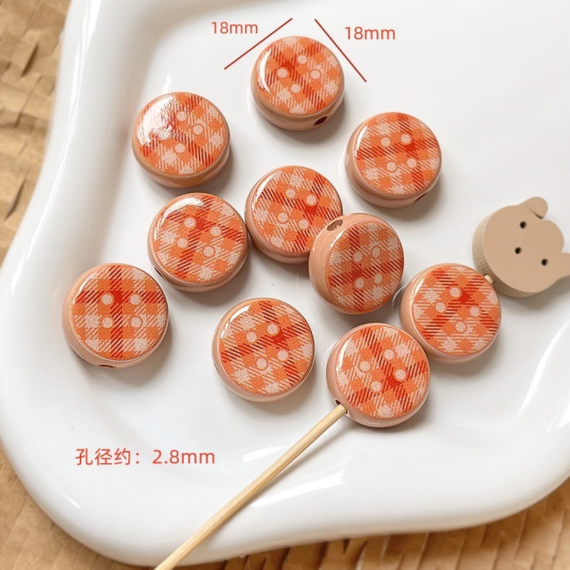 アクリルパン食品カラーコッキースタービーズルースビーズ diy 手作りブレスレットネックレスビーズ素材|undefined