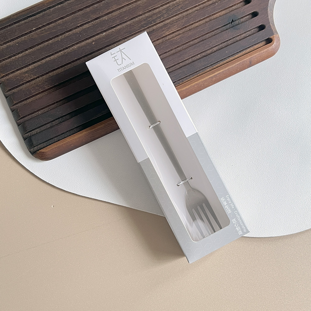 국산 순수 티타늄 2호 포크(박스형)