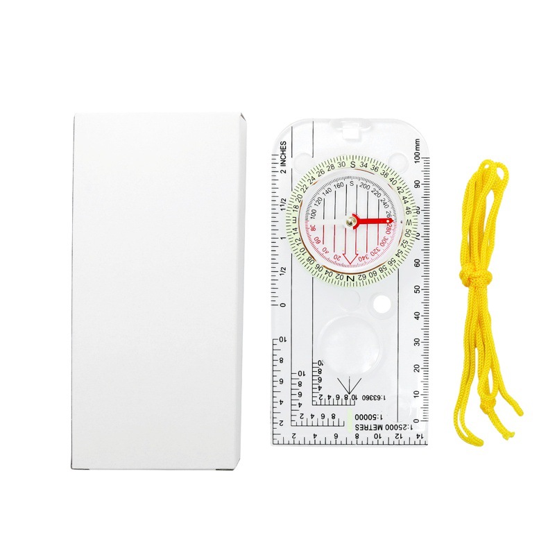 Venta caliente en stock maiwei DC40-3A mapa profesional escala brújula mapa gobernante al aire libre direccional fuera de carretera