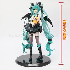 现货未来小恶魔初音小浣熊初音二次元黑暗天使动漫机箱摆件玩具