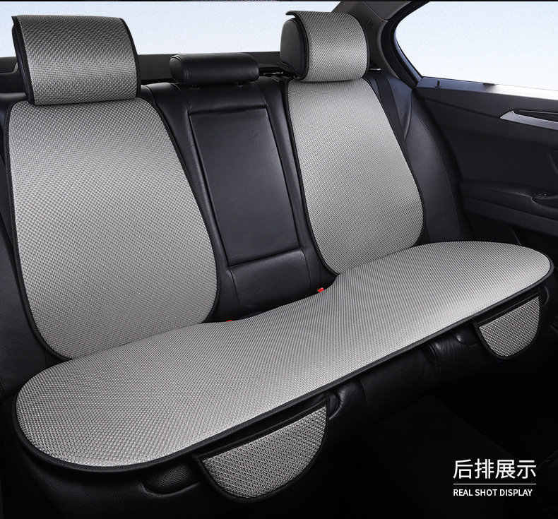 Factory Wholesale Car Seat Cushion Breathable Ice Silk Cooling Pad Seat Cushion Butt Pad Cover for Long Sitting Interior Comfort Cotton Linen Heat Insulation
