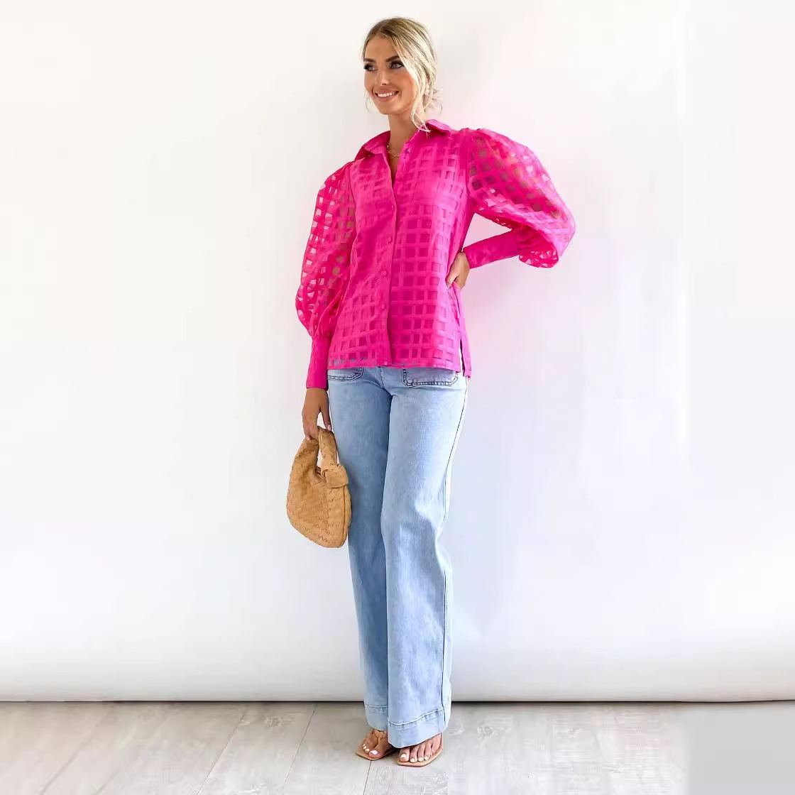 Autumn fashionable solid color small shirt