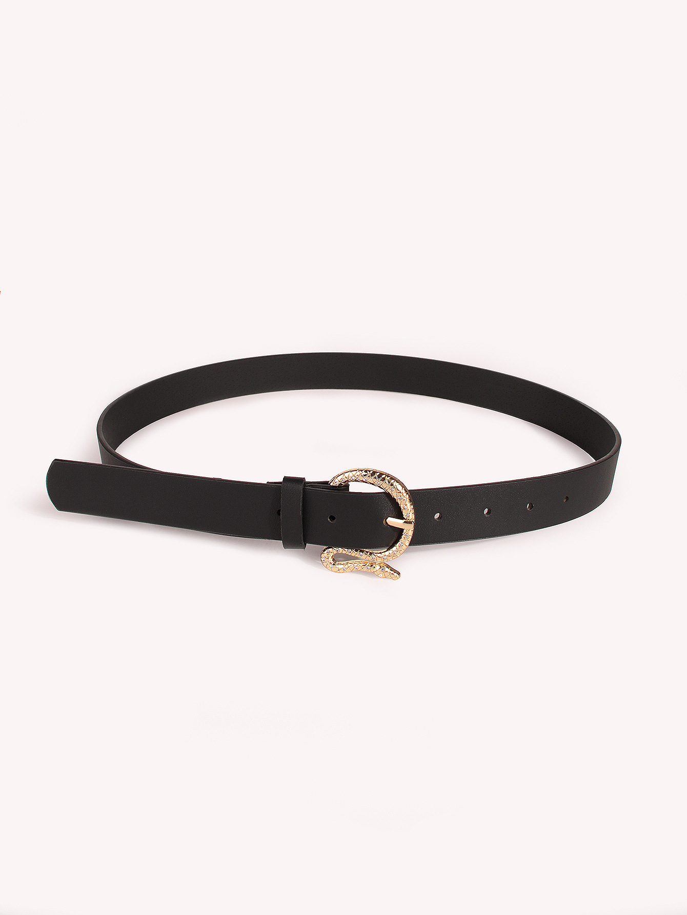 Simple Style Solid Color Snake Pu Leather Alloy Women's Leather Belts display picture 2