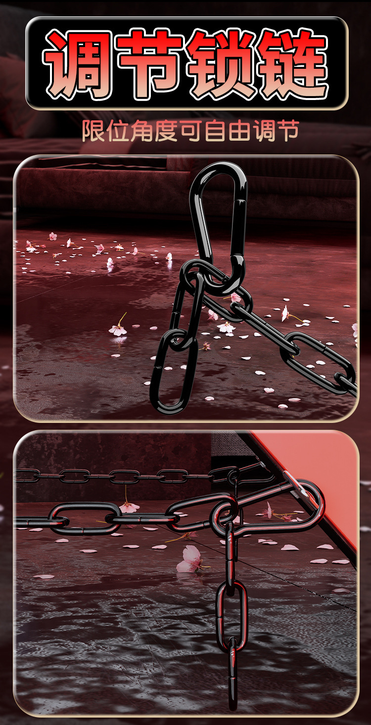 SM Bondage Handcuffs Set with PU Leather Restraints, Black Adult Couple Toy — detail image 25