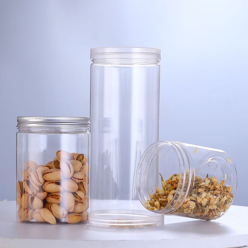 ペット密封プラスチック缶メーカー卸売食品ラウンド缶クリスタル蓋ナッツ缶フラワーティー缶スナック缶|undefined