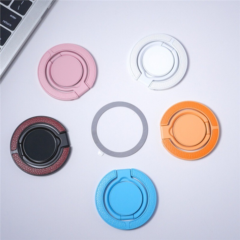 Wholesale Dropshipping Double-Sided Magnetic Desktop Stand for Watching Shows, Live Streaming, Sports Videos, Universal Phone Holder, Foldable Dual Ring Finger Ring